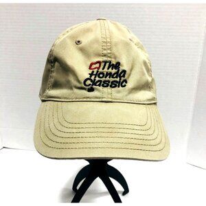 The Honda Classic Golf Cap Hat Adjustable Beige Embroidered Triangle Sport